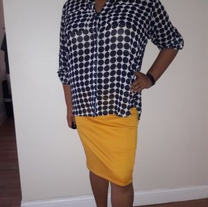 Gap polka dot chiffon blouse